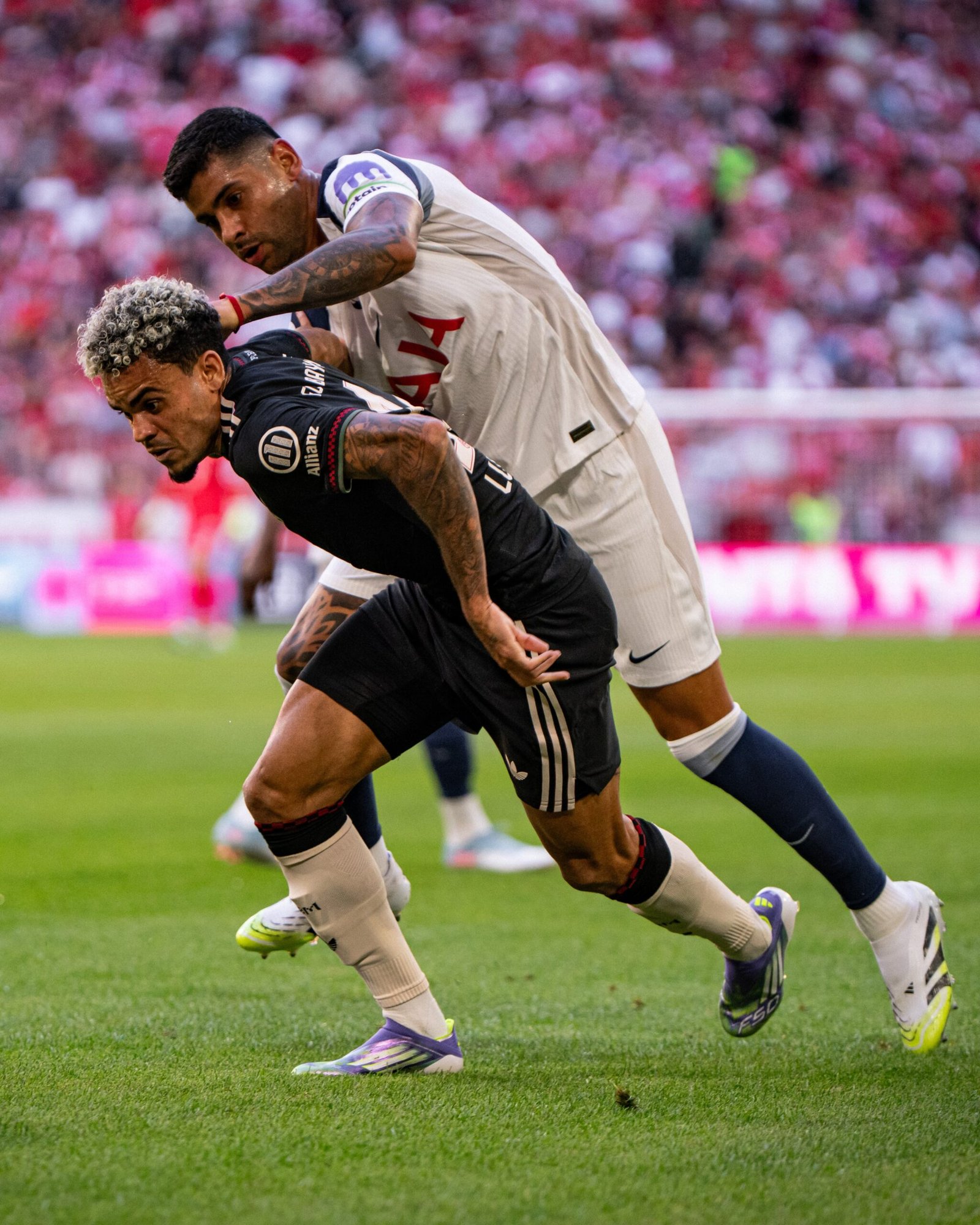 Lee más sobre el artículo Goleada del Bayern Múnich, Luis Díaz recibe elogios de Kompany y críticas de la prensa en su partido contra Tottenham
