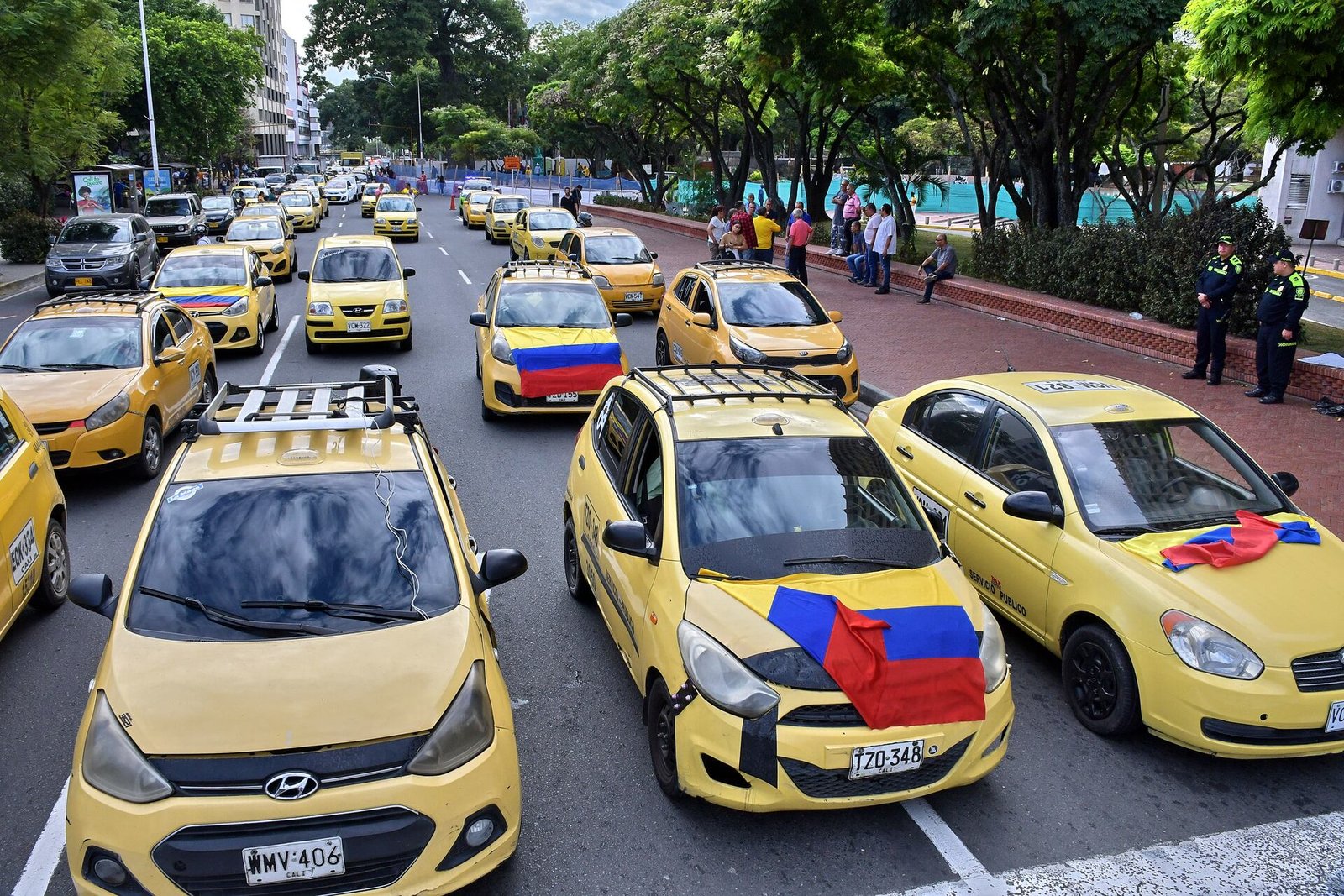 paro de taxistas en Santander
