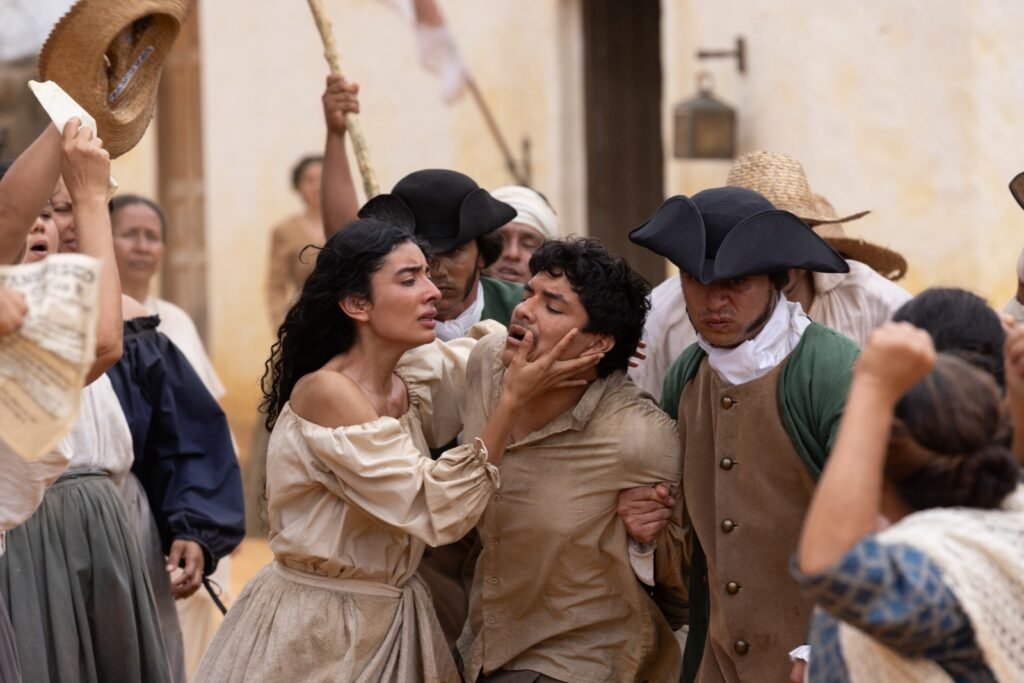 José Antonio Galán es detenido por autoridades coloniales durante una escena de la serie histórica Ni un paso atrás.