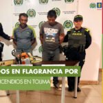 Dos hombres capturados en flagrancia por provocar incendios forestales en Dolores, Tolima