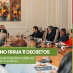 Gobierno firma 11 decretos para acelerar la reconstrucción tras el terremoto