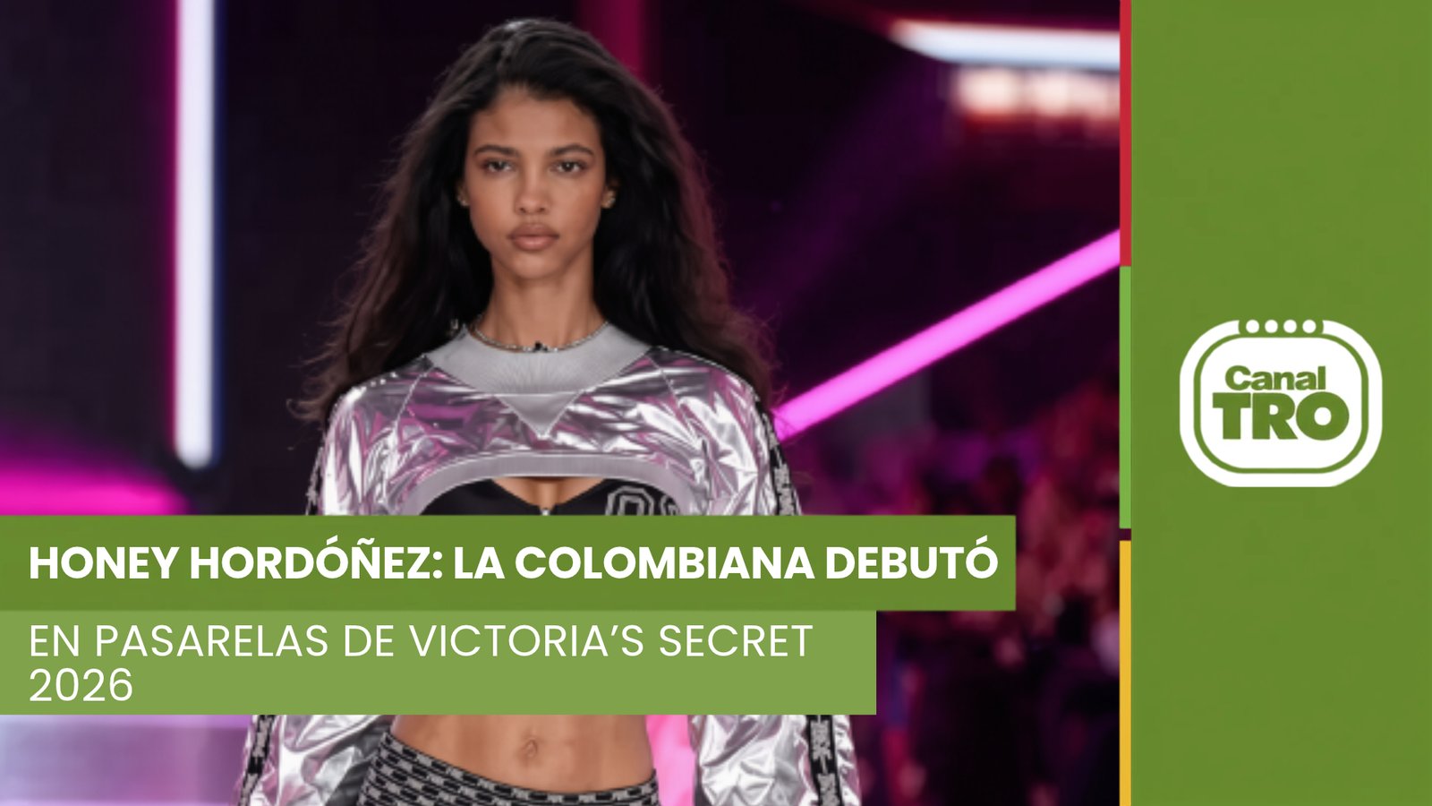 Honey Ordóñez en Victoria’s Secret 2026 durante su participación en el desfile de la marca en California.